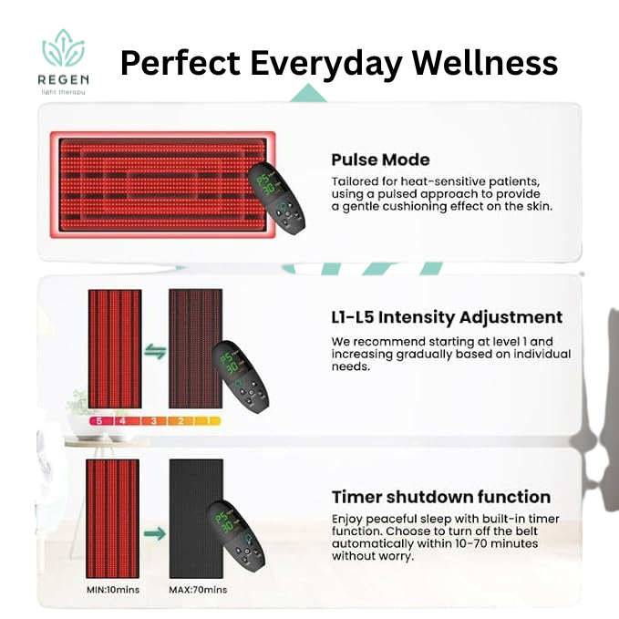 Mata LED z czerwonym światłem na całe ciało